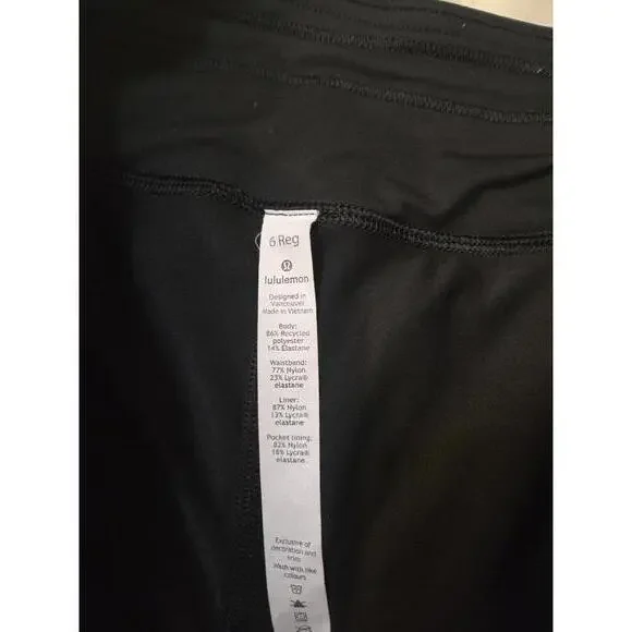 Lululemon Women's Black Athletic Shorts Size 6 Regular - Picture 3 of 4